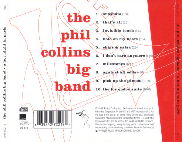 The Phil Collins Big Band - A Hot Night In Paris (CD, Album) (Mint (M)) - Image 2
