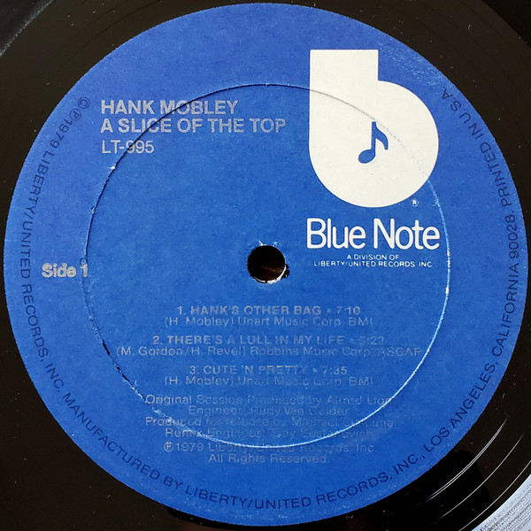 Hank Mobley - A Slice Of The Top (LP, Album) (Near Mint (NM or M-)) - Image 3