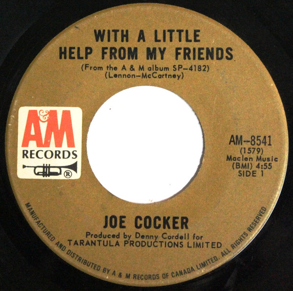 Joe Cocker - With A Little Help From My Friends / Delta Lady (7") (Very Good Plus (VG+))