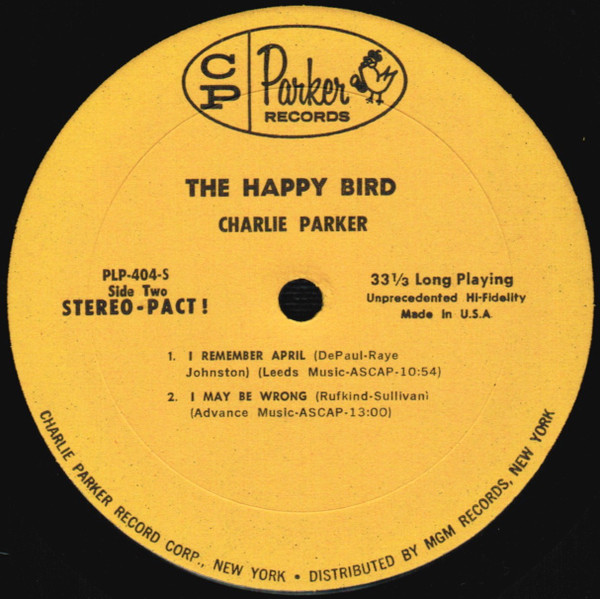 Charlie Parker - The Happy "Bird" (LP, Album) (Very Good Plus (VG+)) - Image 4