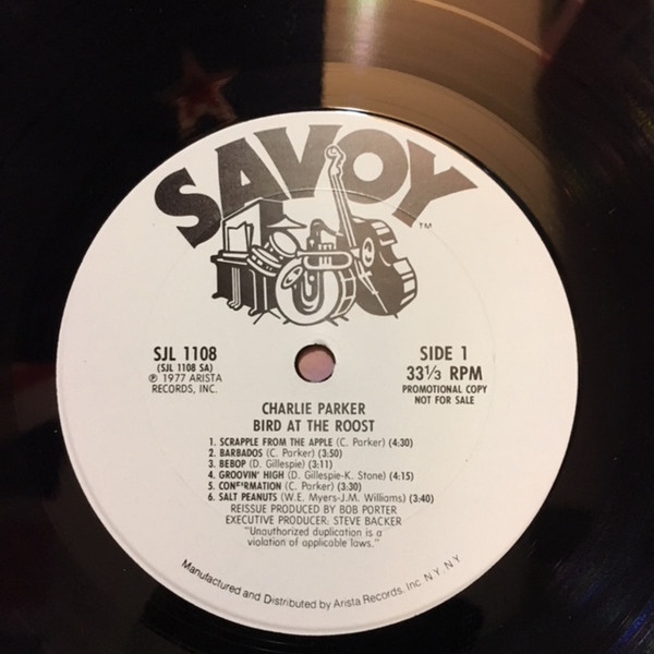 Charlie Parker - Bird At The Roost (LP, Mono, Promo) (Very Good Plus (VG+)) - Image 3