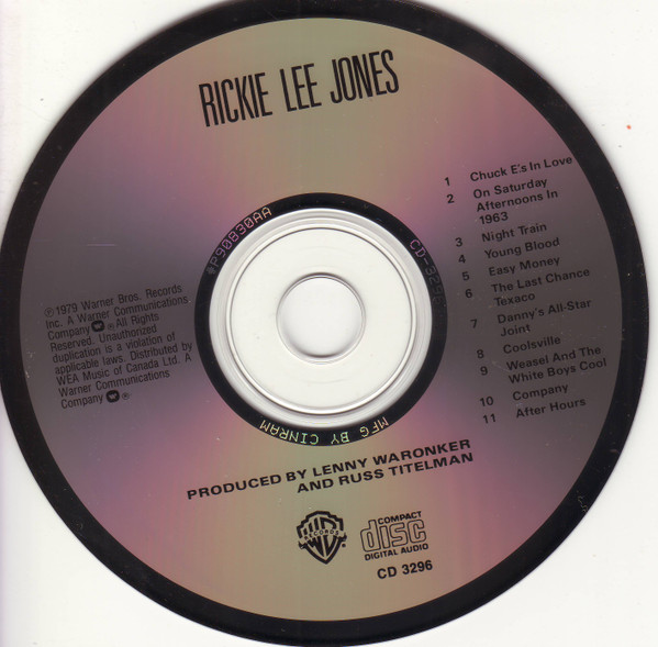 Rickie Lee Jones - Rickie Lee Jones (CD, Album, RE) (Mint (M)) - Image 2