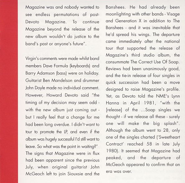 Magazine - Magic, Murder And The Weather (CD, Album, RE, RM, Med) (Near Mint (NM or M-)) - Image 5