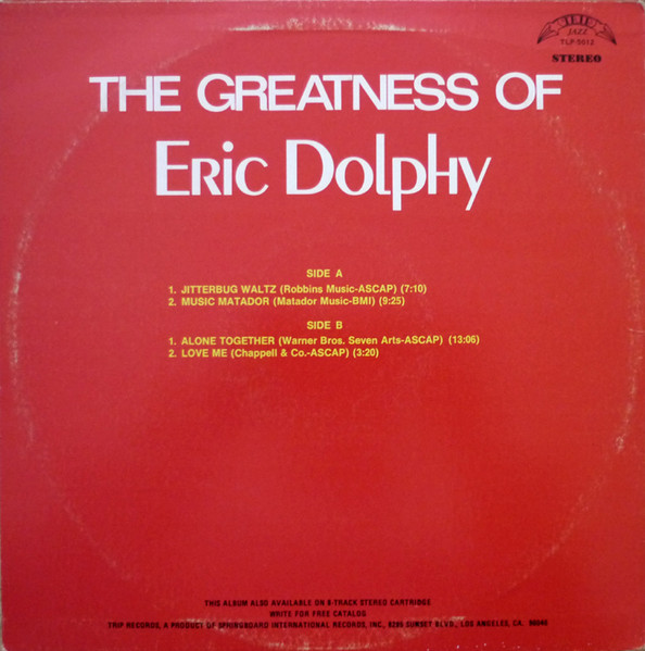 Eric Dolphy - The Greatness Of Eric Dolphy (LP, Album) (Very Good Plus (VG+)) - Image 2