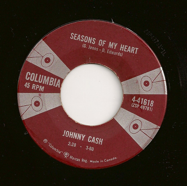 Johnny Cash - Smiling Bill McCall / Seasons Of My Heart (7") (Very Good (VG)) - Image 2