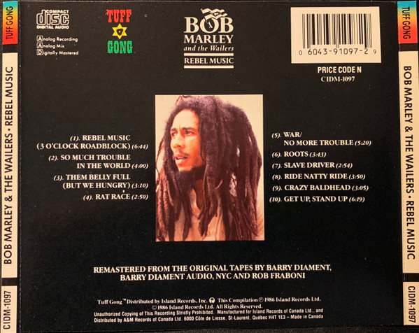 Bob Marley & The Wailers - Rebel Music (CD, Comp, RE, RM) (Near Mint (NM or M-)) - Image 2