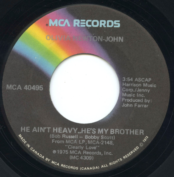 Olivia Newton-John - He Ain't Heavy...He's My Brother / Let It Shine (7", Single) (Very Good Plus (VG+))