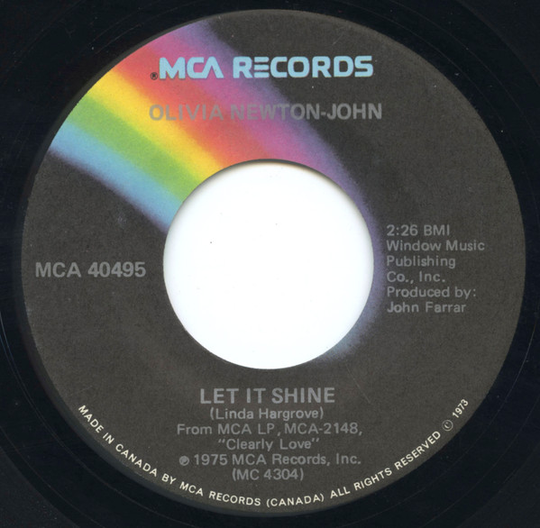 Olivia Newton-John - He Ain't Heavy...He's My Brother / Let It Shine (7", Single) (Very Good Plus (VG+)) - Image 2