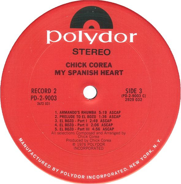Chick Corea - My Spanish Heart (2xLP, Album, Pit) (Very Good Plus (VG+)) - Image 5
