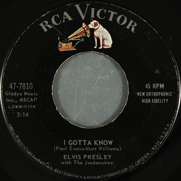 Elvis Presley - Are You Lonesome To-Night? / I Gotta Know (7", Single, Roc) (Very Good Plus (VG+)) - Image 2