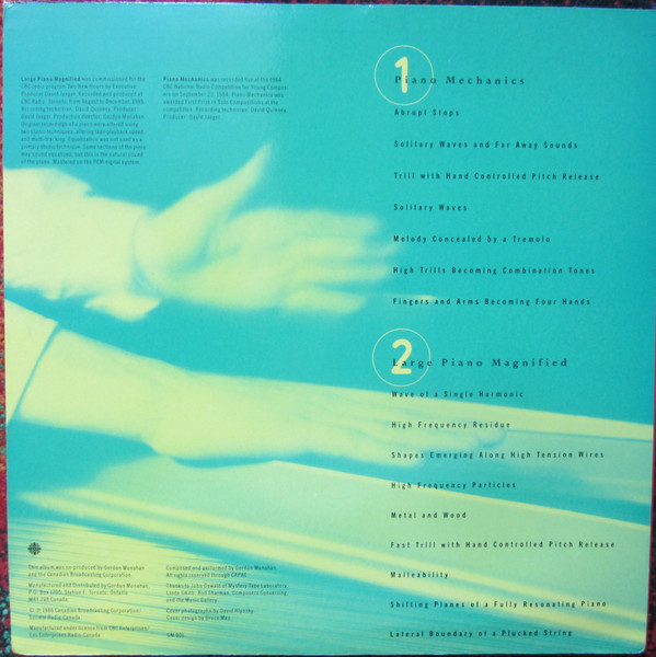 Gordon Monahan - Piano Mechanics / Large Piano Magnified (LP) (Very Good Plus (VG+)) - Image 2
