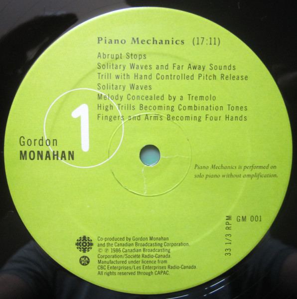 Gordon Monahan - Piano Mechanics / Large Piano Magnified (LP) (Very Good Plus (VG+)) - Image 3