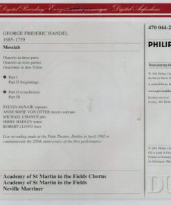 Alternative view of Handel*, The Academy Of St. Martin-in-the-Fields, Sir Neville Marriner - Messiah (2xCD, Album, RE, EDC) (Near Mint (NM or M-))