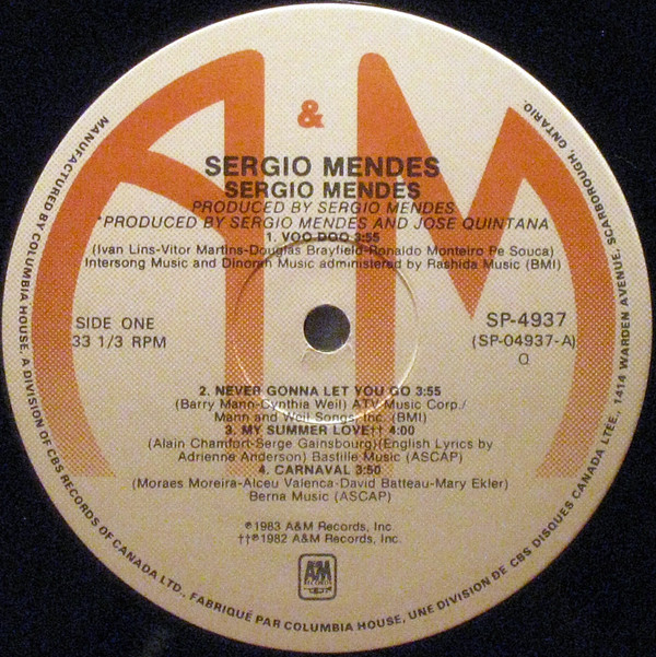 Sérgio Mendes - Sergio Mendes (LP, Club) (Near Mint (NM or M-)) - Image 3