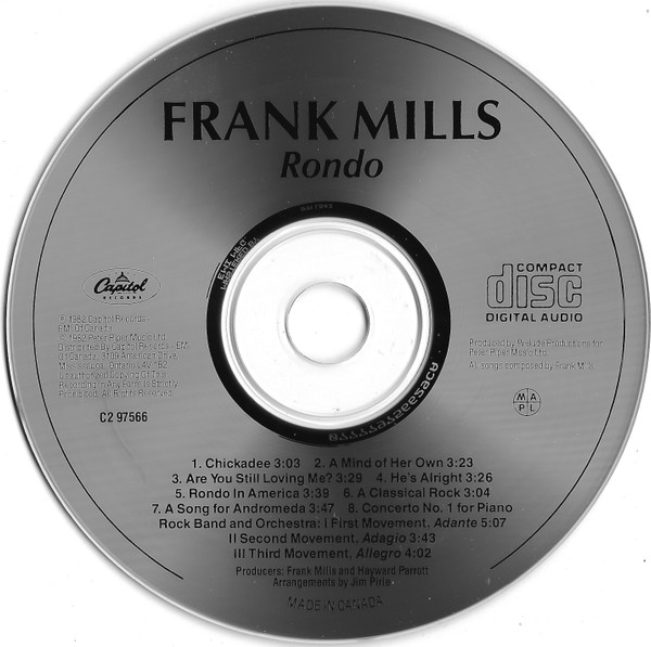 Frank Mills - Rondo (CD, Album) (Near Mint (NM or M-)) - Image 3
