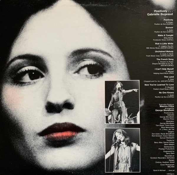 Gabrielle Bugeaud - Positively (LP, Album) (Very Good Plus (VG+)) - Image 2