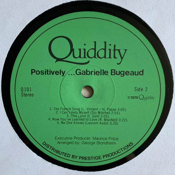 Gabrielle Bugeaud - Positively (LP, Album) (Very Good Plus (VG+)) - Image 4