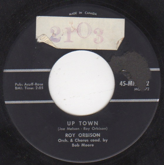 Roy Orbison - Up Town (7", Single) (Near Mint (NM or M-))