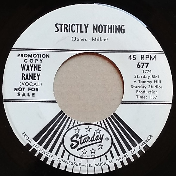 Wayne Raney - Strictly Nothing / Love Thief (7", Single, Promo) (Very Good (VG))