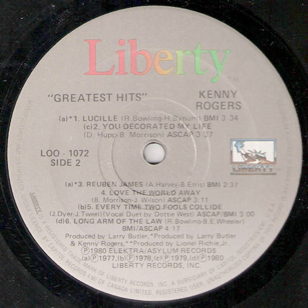 Kenny Rogers - Greatest Hits (LP, Comp) (Mint (M)) - Image 4