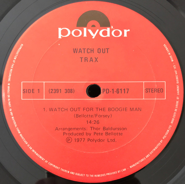 Trax - Watch Out! (LP, Album) (Mint (M)) - Image 3