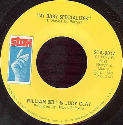 William Bell & Judy Clay - My Baby Specializes / Left Over Love (7", Single) (Very Good Plus (VG+))
