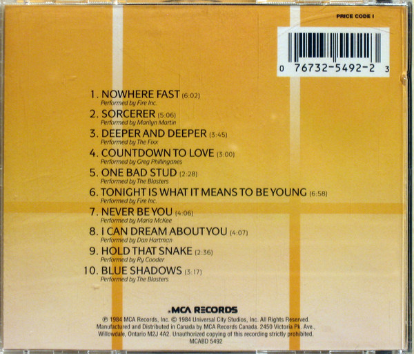 Various - Streets Of Fire - Music From The Original Motion Picture Soundtrack (CD, Comp, RE) (Near Mint (NM or M-)) - Image 2