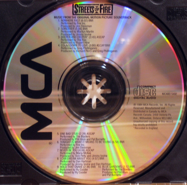 Various - Streets Of Fire - Music From The Original Motion Picture Soundtrack (CD, Comp, RE) (Near Mint (NM or M-)) - Image 3