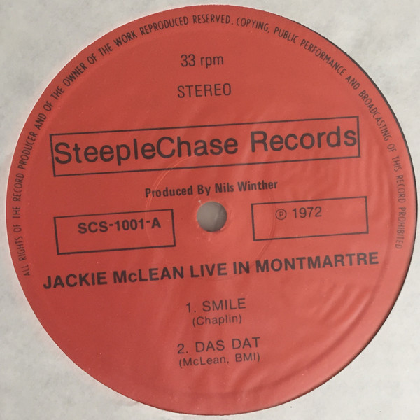 Jackie McLean - Live At Montmartre (LP, Album) (Near Mint (NM or M-)) - Image 3