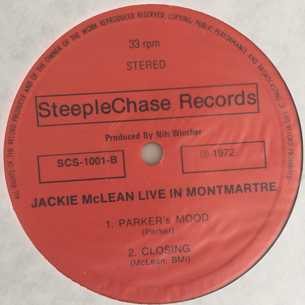 Jackie McLean - Live At Montmartre (LP, Album) (Near Mint (NM or M-)) - Image 4