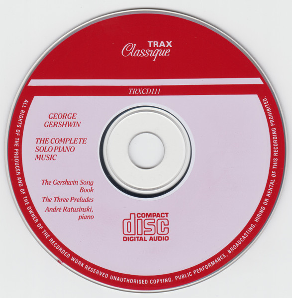 André Ratusinski - The George Gershwin Songbook (CD) (Near Mint (NM or M-)) - Image 3