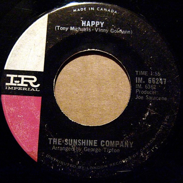 The Sunshine Company - Happy / Blue May (7", Single) (Very Good Plus (VG+))