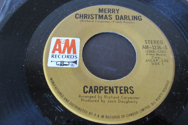 Carpenters - Merry Christmas, Darling (7", Single) (Very Good Plus (VG+))