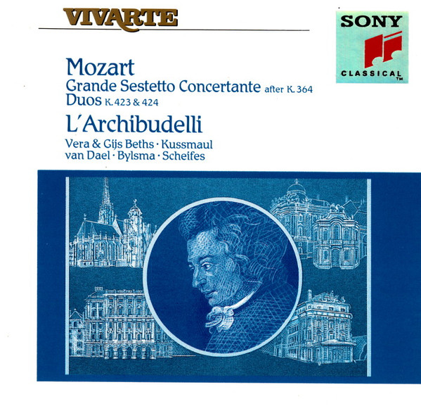 Mozart*, L'Archibudelli, Vera* & Gijs Beths, Kussmaul*, van Dael*, Bylsma*, Scheifes* - Grande Sestetto Concertante After K.364, Duos K.423 & 424 (CD, Album) (Near Mint (NM or M-))