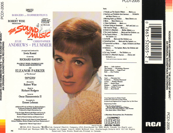 Various - The Sound Of Music (An Original Soundtrack Recording) (CD, Album, RE, RM) (Mint (M)) - Image 2
