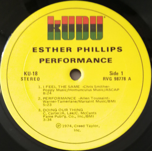 Esther Phillips - Performance (LP, Album) (Very Good Plus (VG+)) - Image 3