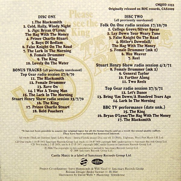 Steeleye Span - Please To See The King (2xCD, Album, RE, EDC) (Near Mint (NM or M-)) - Image 2