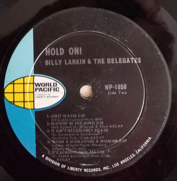 Billy Larkin And The Delegates - Hold On! (LP, Album, Mono) (Near Mint (NM or M-)) - Image 4