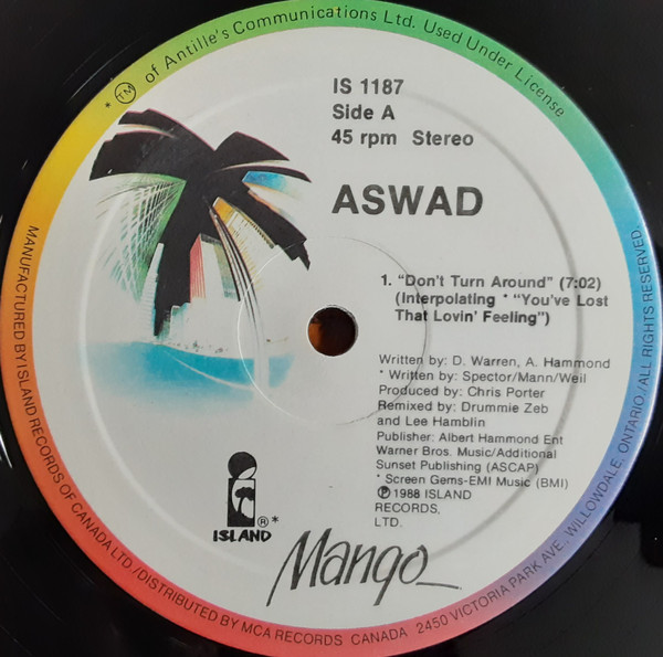 Aswad - Don't Turn Around (12", Maxi) (Mint (M)) - Image 3