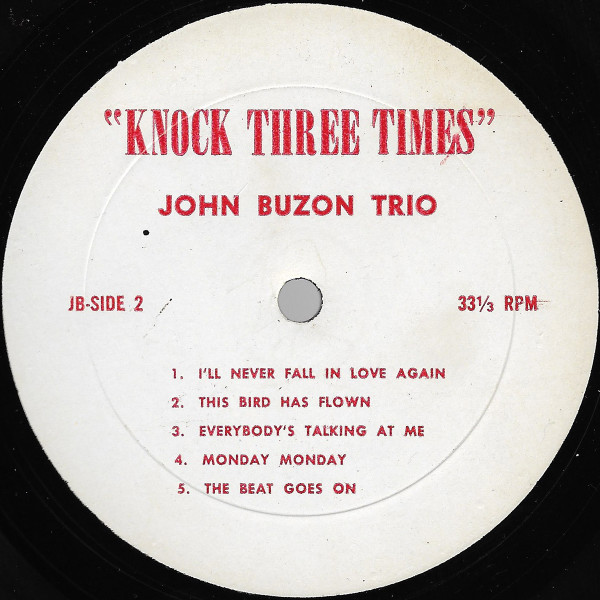 John Buzon - Knock Three Times (LP, Album) (Very Good (VG)) - Image 4