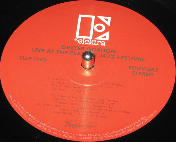 Dexter Gordon - Live At The Playboy Jazz Festival (LP, Album, RSD, Ltd) (Near Mint (NM or M-)) - Image 2