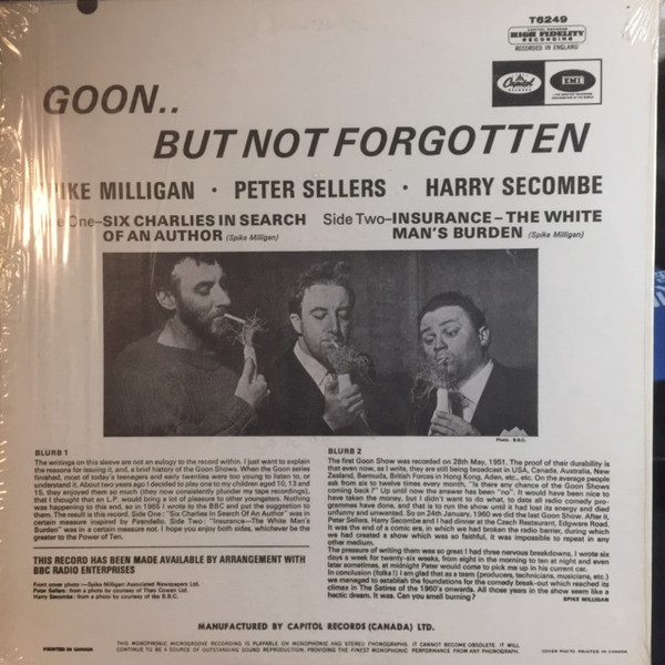 The Goons - Goon ... But Not Forgotten (LP, Album, Mono) (Mint (M)) - Image 2