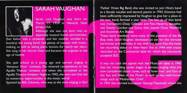 Sarah Vaughan - Sarah Vaughan (CD, Album, Comp) (Mint (M)) - Image 4