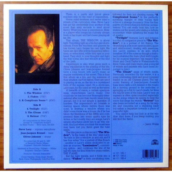 Steve Lacy Trio - The Window (LP, Album) (Near Mint (NM or M-)) - Image 2