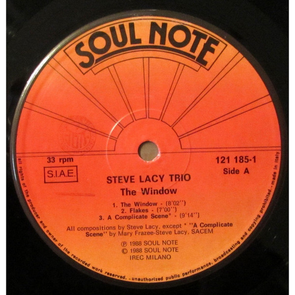 Steve Lacy Trio - The Window (LP, Album) (Near Mint (NM or M-)) - Image 3