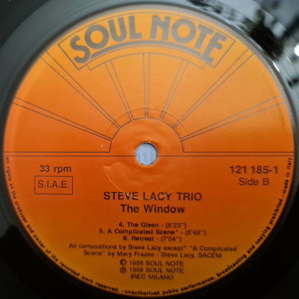 Steve Lacy Trio - The Window (LP, Album) (Near Mint (NM or M-)) - Image 4