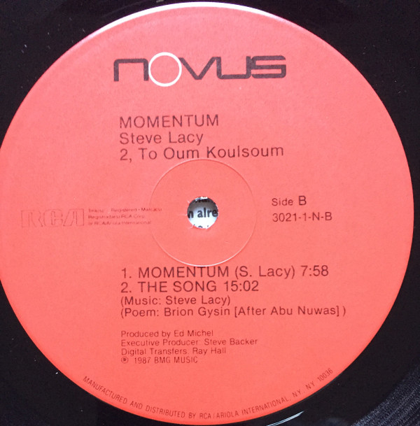 Steve Lacy - Momentum (LP, Album) (Very Good Plus (VG+)) - Image 4