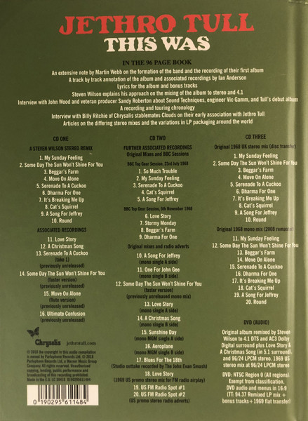 Jethro Tull - This Was (The 50th Anniversary Edition) (CD, Album, RE, Rem + CD, Comp, Mono + CD, Album, M) (Very Good Plus (VG+)) - Image 2