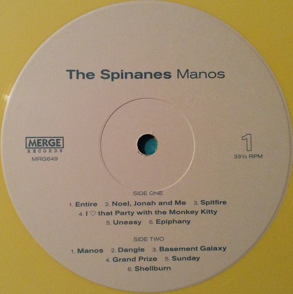 The Spinanes - Manos (LP, Album, Ltd, RE, Yel) (Very Good Plus (VG+)) - Image 4