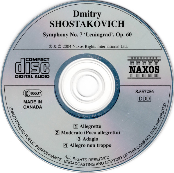 Dmitry Shostakovich*, Russian Philharmonic Orchestra, Dmitry Yablonsky - Symphony No. 7 'Leningrad' (CD) (Near Mint (NM or M-)) - Image 3